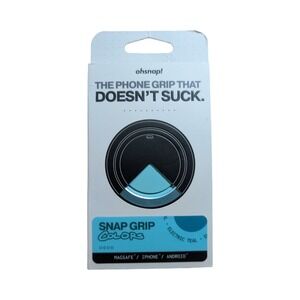 Pp1-O OhSnap Magnetic UltraThin Grip & Stand Magsafe Charge-thru Electric Teal